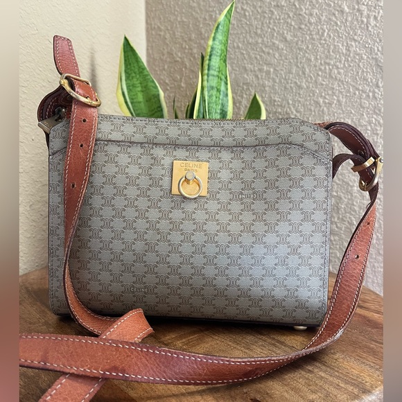 Celine Handbags - CELINE VINTAGE MACADAM SHOULDER BAG